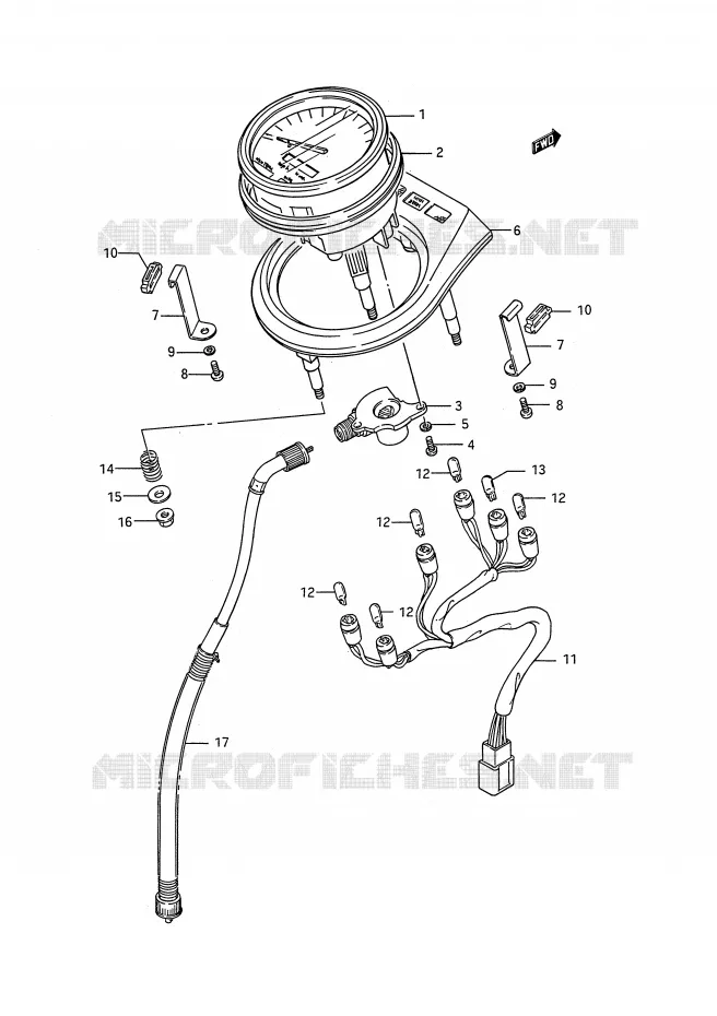 SNELHEIDSMETER Suzuki MOTO 650 BOULEVARD 1989  LS650FK(E28)