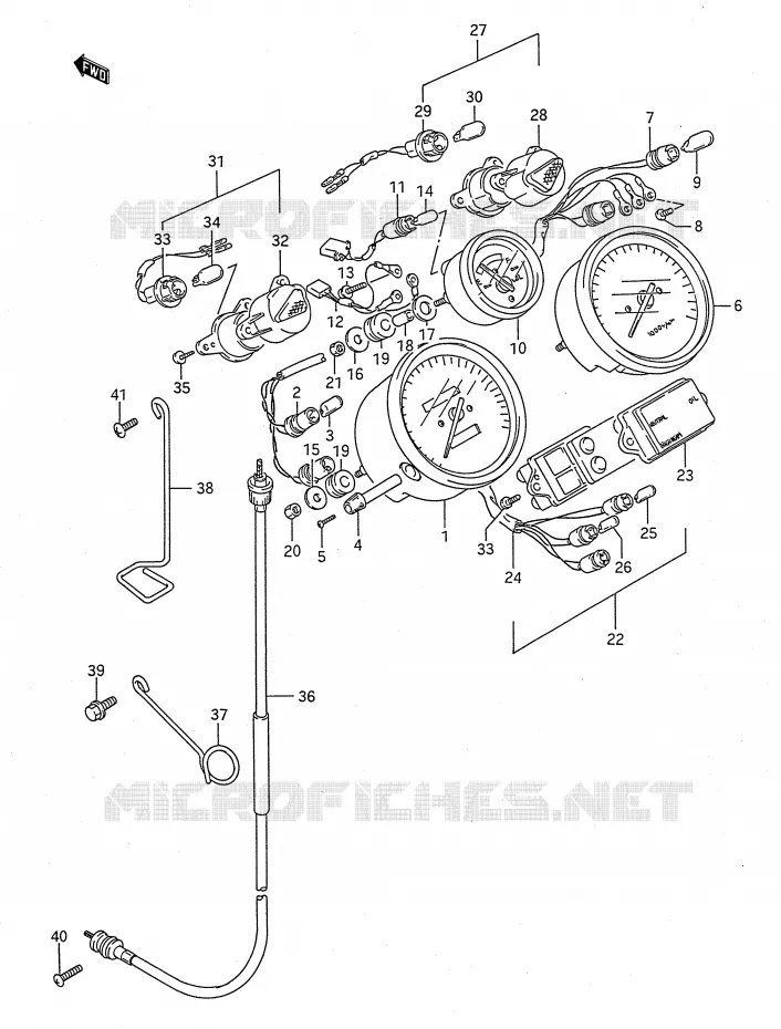 SNELHEIDSMETER Suzuki MOTO 750 GSX-F 1993  GSX750FP(E28)