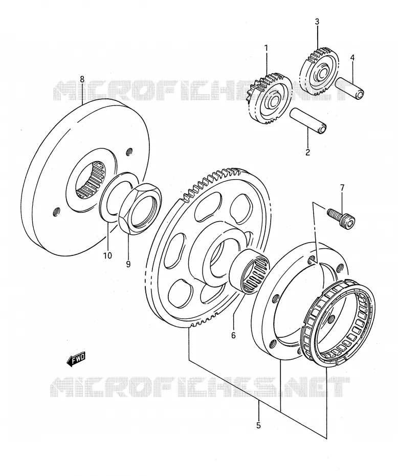 STARTMOTOR CLUTCH Suzuki MOTO 650 BOULEVARD 1989  LS650PK(E28)
