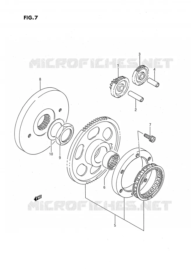 STARTMOTOR CLUTCH Suzuki MOTO 650 SAVAGE 1989  LS650PK(E2)
