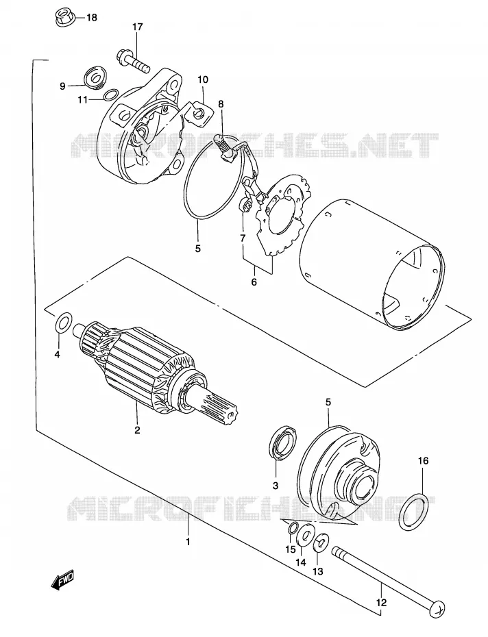 STARTMOTOR Suzuki MOTO 250 MARAUDER 2002  GZ250K2(P19)