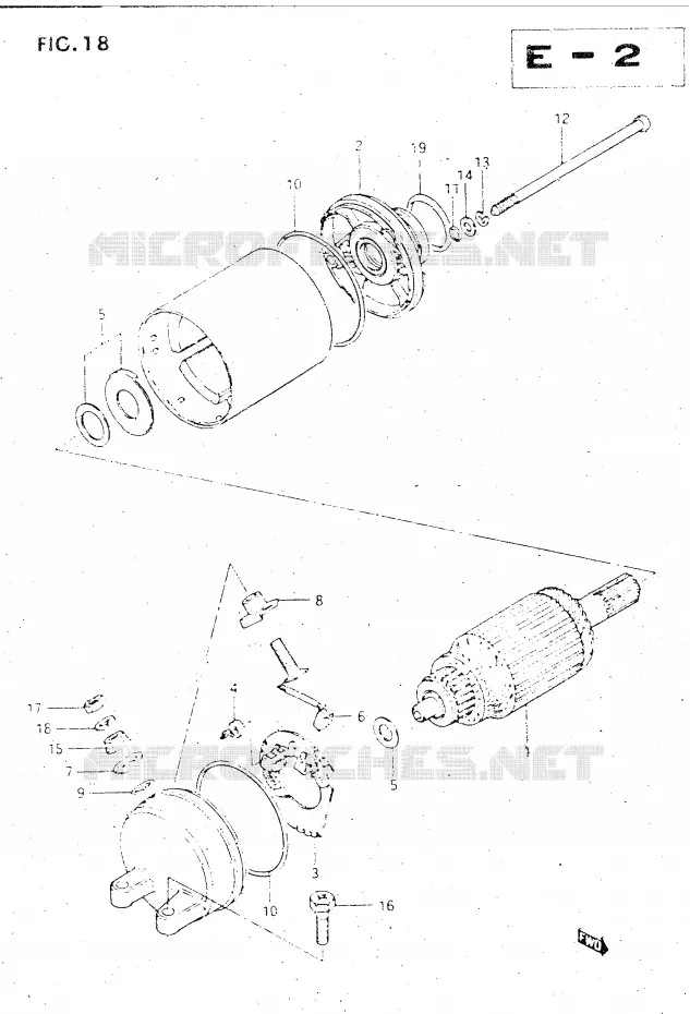 STARTMOTOR Suzuki MOTO 500 GSX-E 1984  GSX500EE(E39)