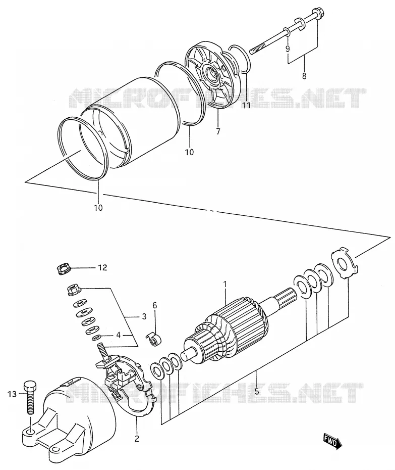 STARTMOTOR Suzuki MOTO 600 GSX-F 1990  GSX600FU2L(E28)