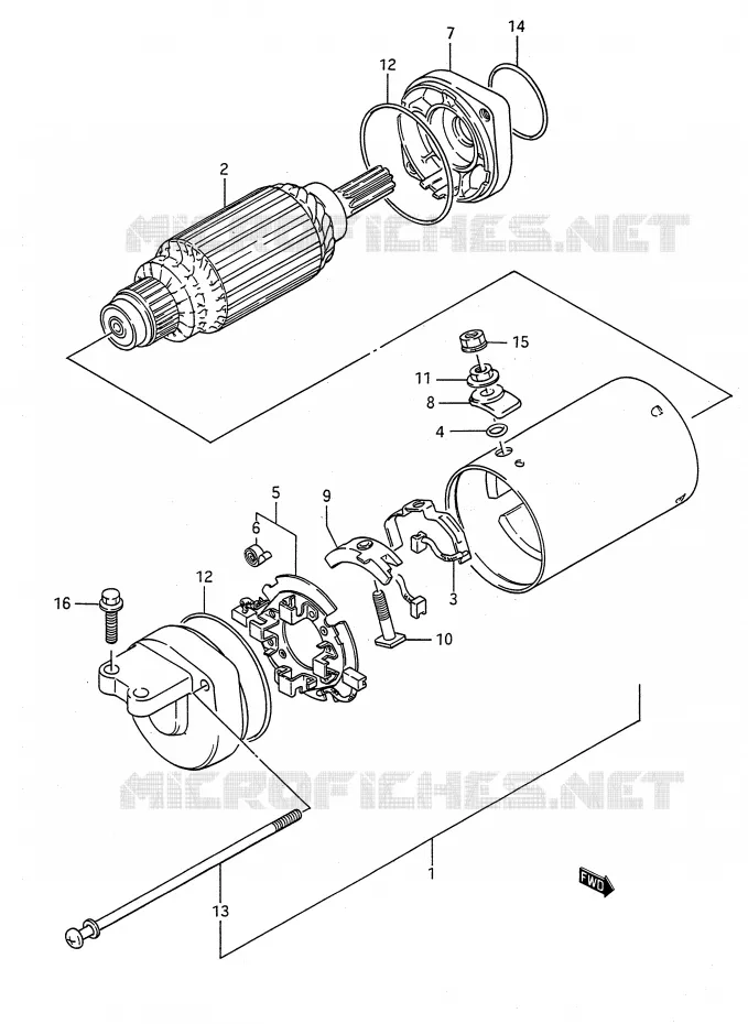 STARTMOTOR Suzuki MOTO 650 BOULEVARD 1992  LS650N(E28)
