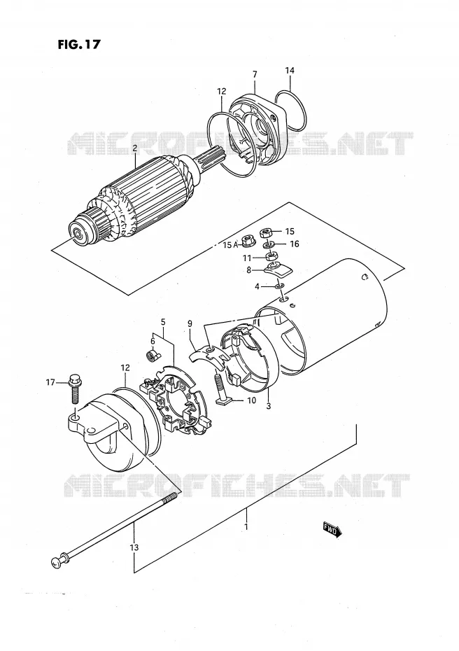 STARTMOTOR Suzuki MOTO 650 SAVAGE 1991  LS650PM(E2)