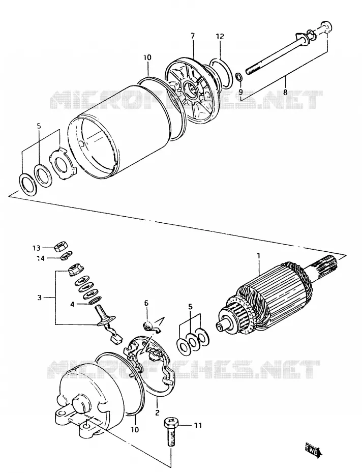 STARTMOTOR Suzuki MOTO 750 GSX-E 1984  GSX750EE(D/E)