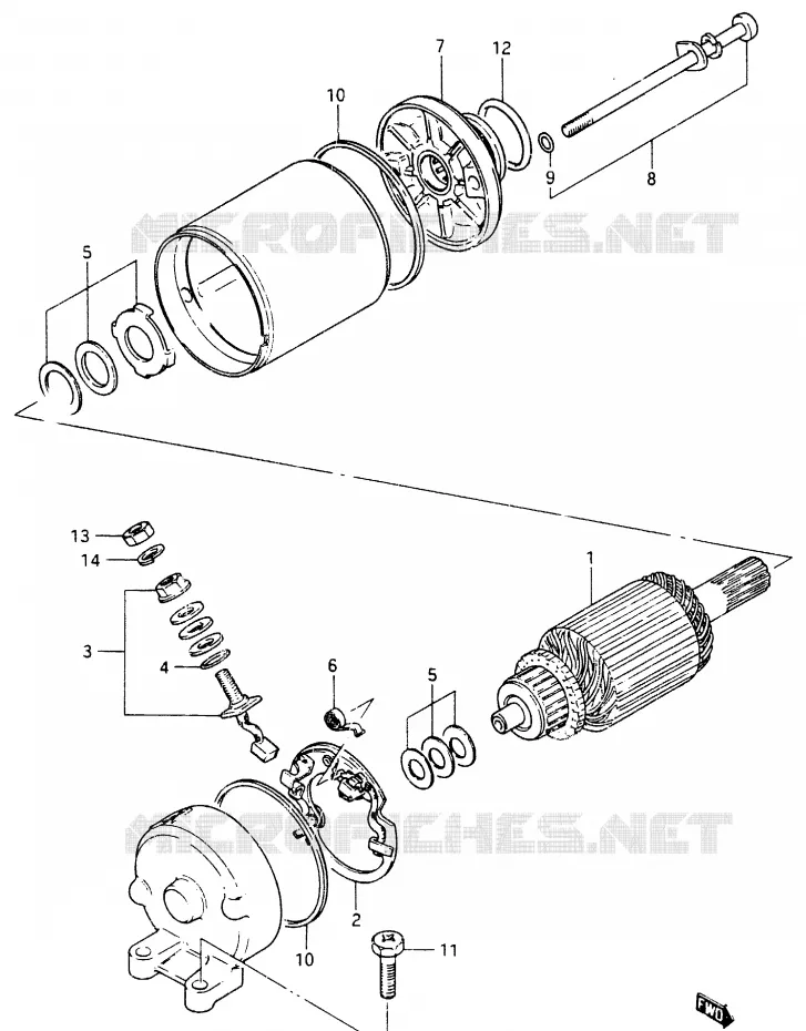 STARTMOTOR Suzuki MOTO 750 GSX-E 1986  GSX750ESG(F)