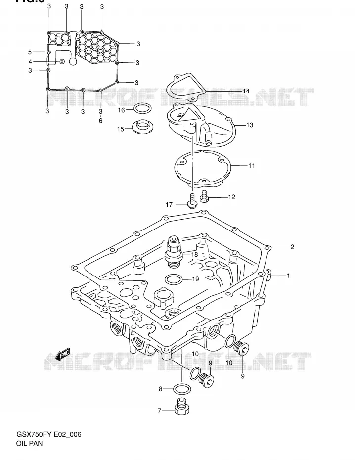 SUMP Suzuki MOTO 750 GSX-F 2002  GSX750FK2(E2)