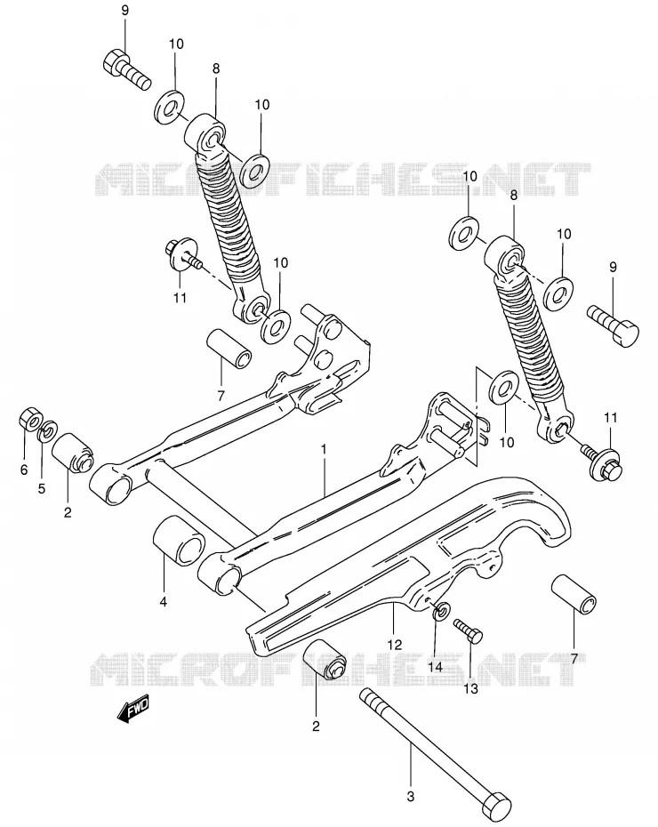 SWINGARM Suzuki MOTO 50 JR 1998  JR50W(P3/P28)