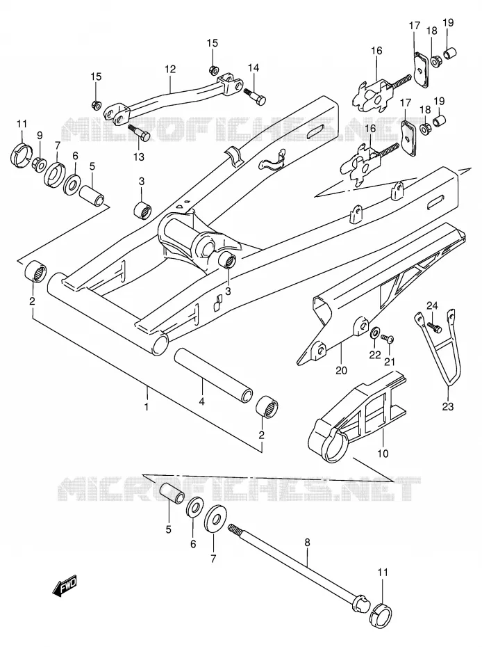 SWINGARM Suzuki MOTO 600 GSX-F 1998  GSX600FW(E2)