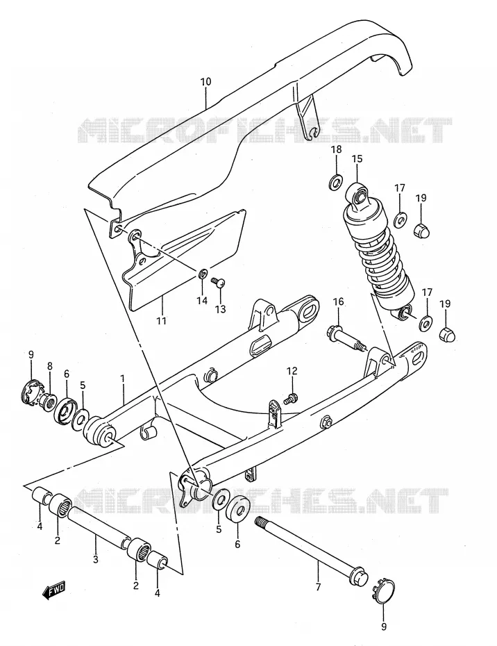 SWINGARM Suzuki MOTO 650 BOULEVARD 1990  LS650PL(E28)