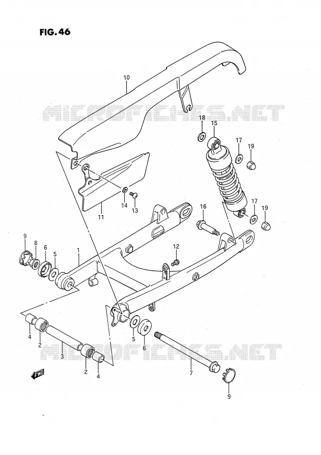 SWINGARM Suzuki MOTO 650 SAVAGE 1994  LS650PR(E2)