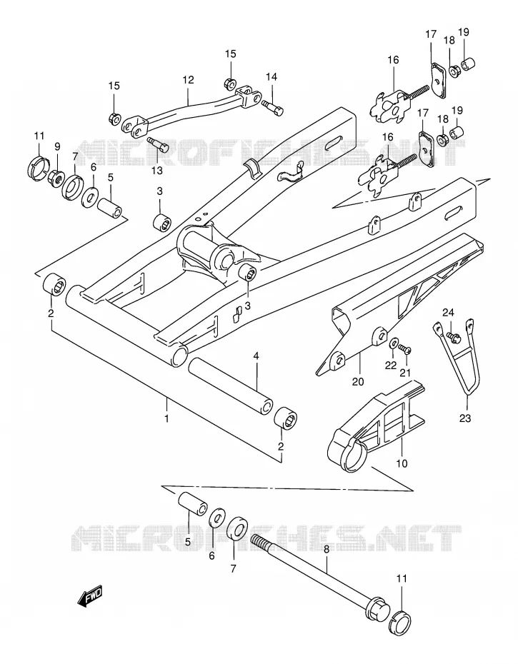 SWINGARM Suzuki MOTO 750 GSX-F 2003  GSX750FLK3(E2)
