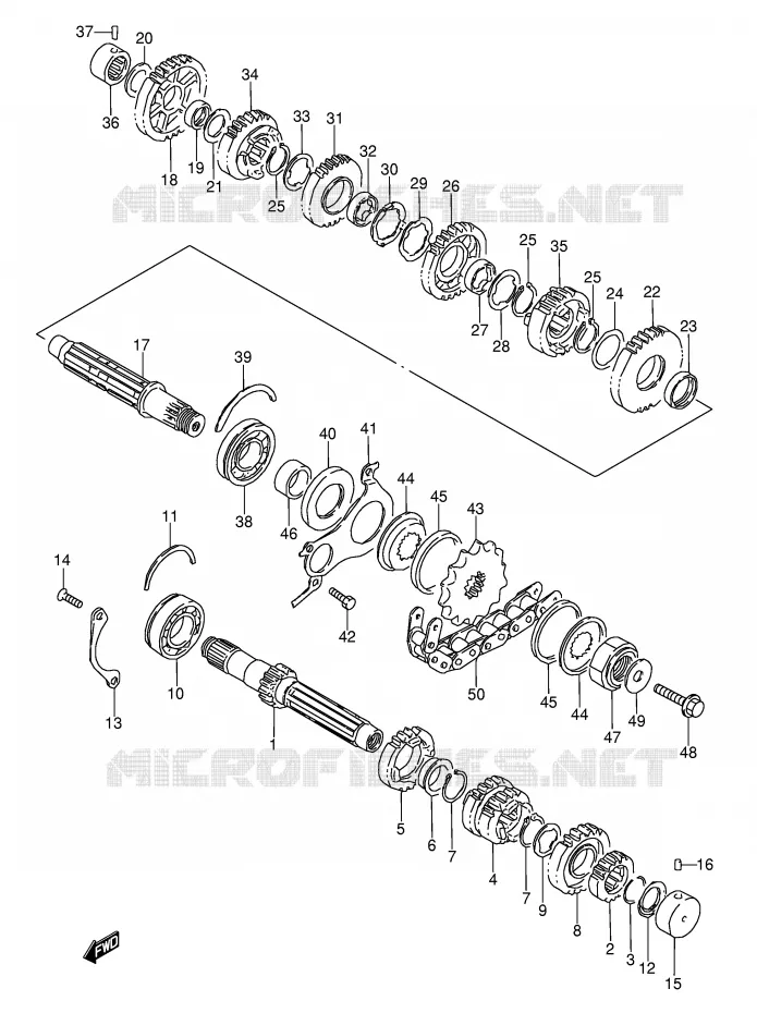TRANSMISSION Suzuki MOTO 600 GSX-F 1995  GSX600FS(E2)