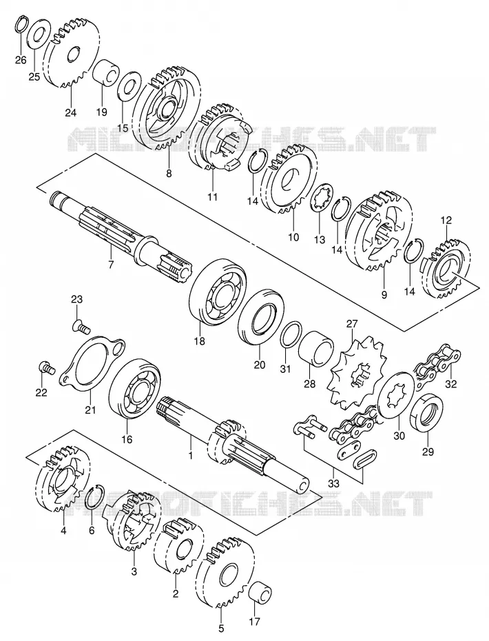TRANSMISSION Suzuki MOTO 80 JR 2003  JR80K3(P3/P28)