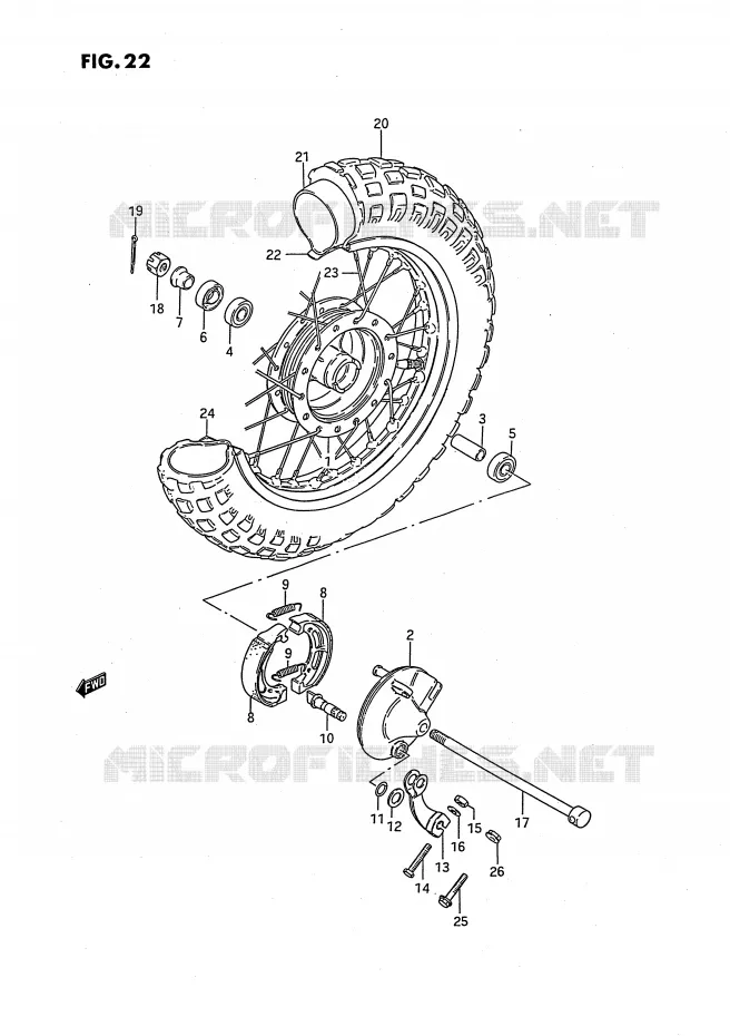 VOORWIEL Suzuki MOTO 50 JR 1994  JR50R(P3)