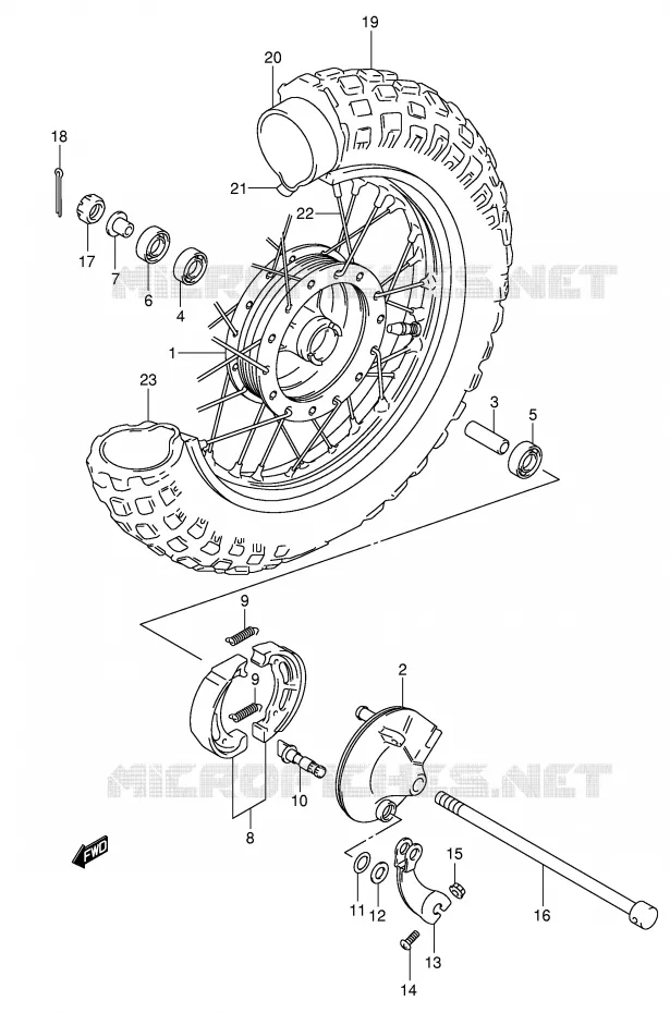 VOORWIEL Suzuki MOTO 50 JR 2006  JR50K6(P3/P28)