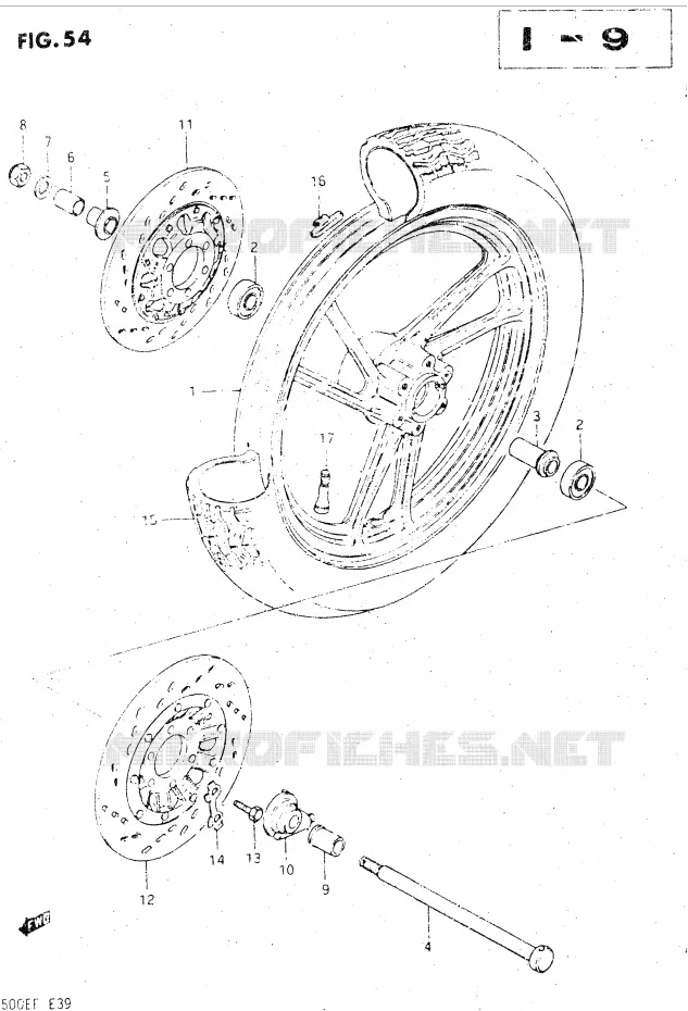 VOORWIEL Suzuki MOTO 500 GSX-E 1984  GSX500EE(E39)