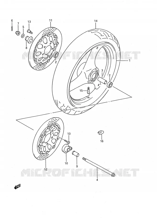 VOORWIEL Suzuki MOTO 750 GSX-F 1994  GSX750FR(E28)