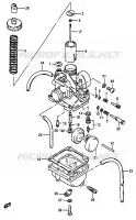 CARBURATOR MOTOR/TRANSMISSIE 50 suzuki-motorfietsen RG 1985 DP020916