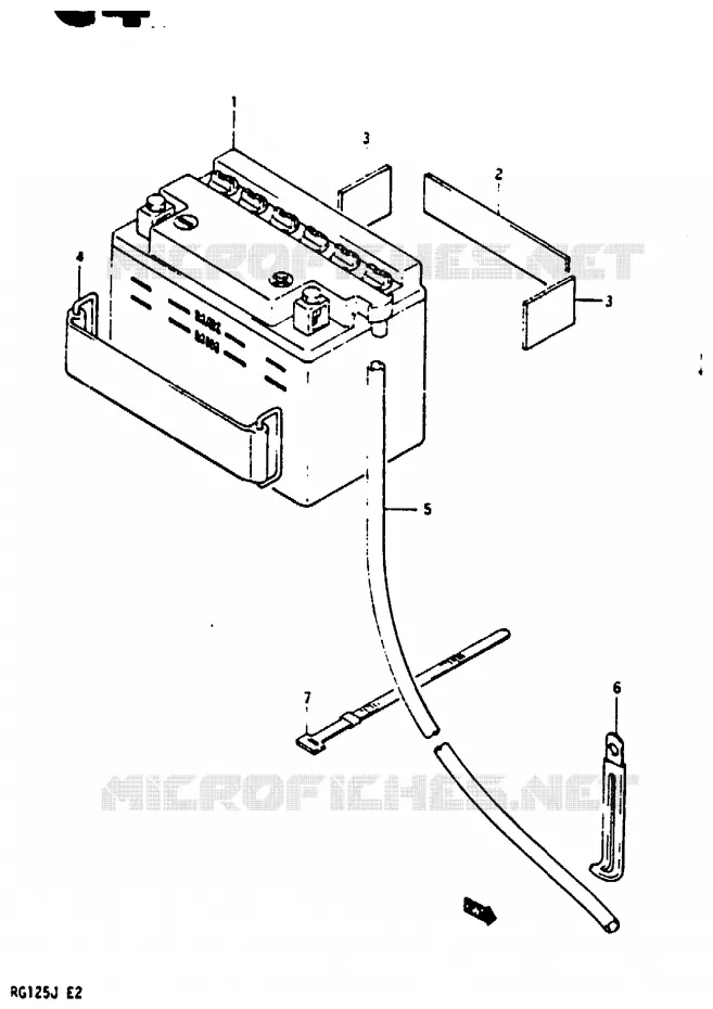 ACCU Suzuki MOTO 125 RG 1987  RG125CH(G/H/J)
