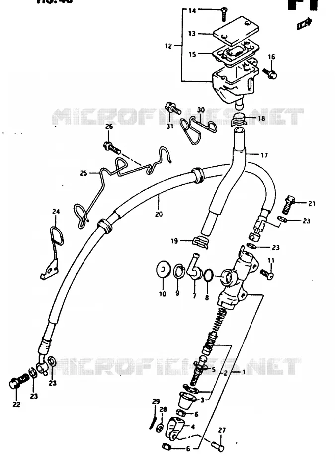 ACHTER HOOFDREMCILINDER Suzuki MOTO 125 RG 1993  RG125FP(N/P/R)