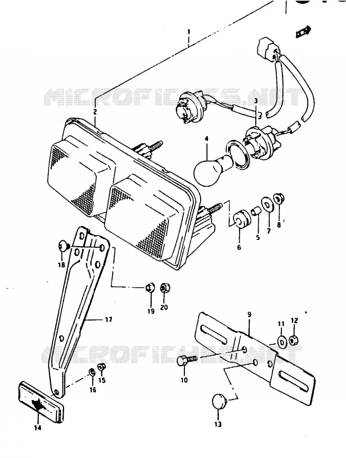 ACHTERLICHT Suzuki MOTO 125 RG 1993  RG125FUP(N/P/R)