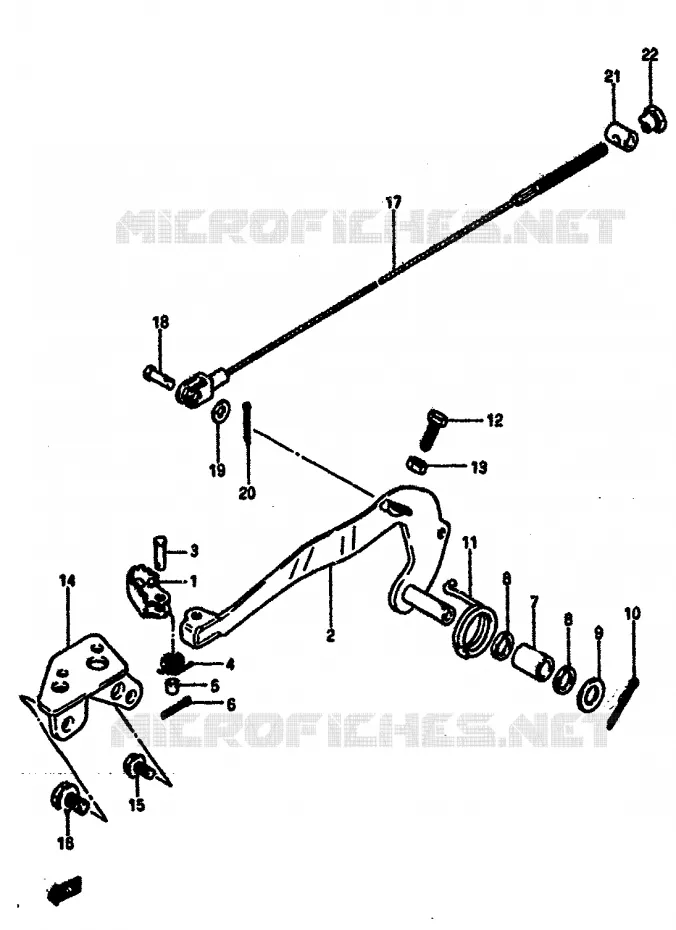 ACHTERREM Suzuki MOTO 125 RM 1984  RM125E(E/F)