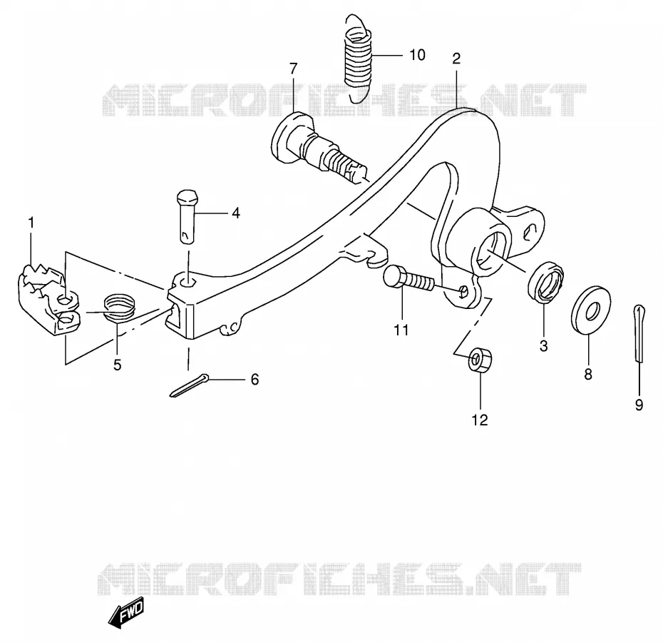 ACHTERREM Suzuki MOTO 125 RM 1996  RM125T(E2)