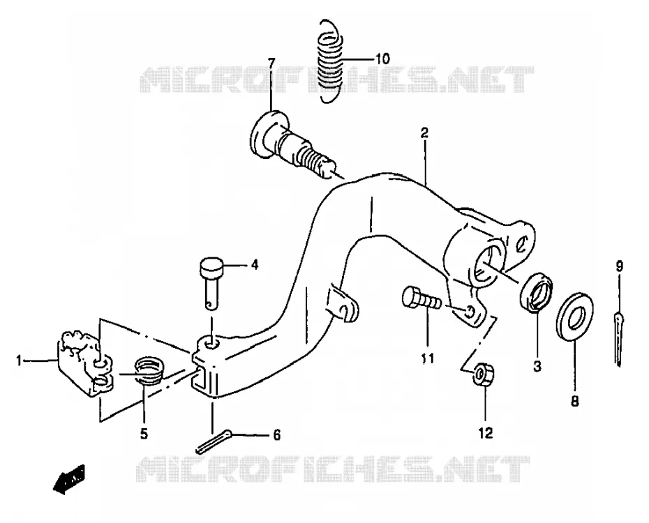 ACHTERREM Suzuki MOTO 250 RM 2000  RM250Y(T/V/W/X/Y)
