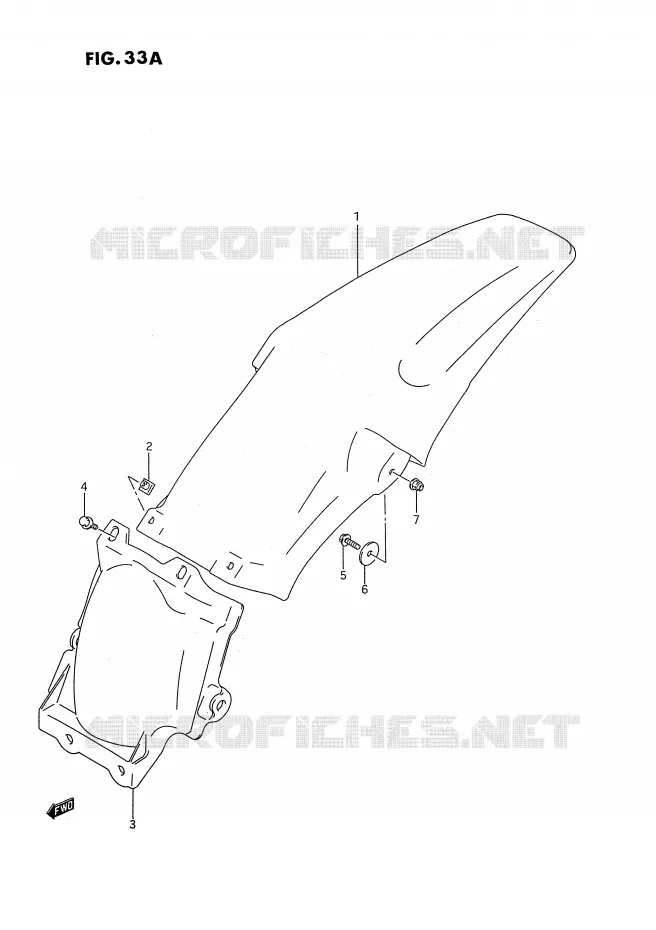 ACHTERSPATBORD (MODELE P/R/S) Suzuki MOTO 125 RM 1992  RM125N(E3)
