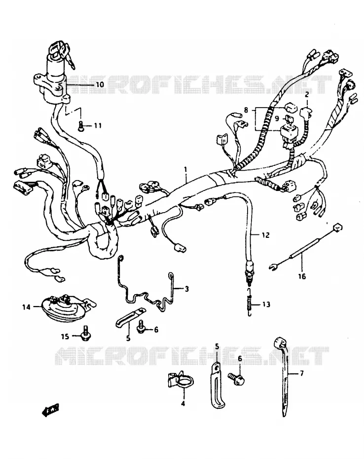 BEDRADING Suzuki MOTO 125 RG 1992  RG125FUN(N/P/R)