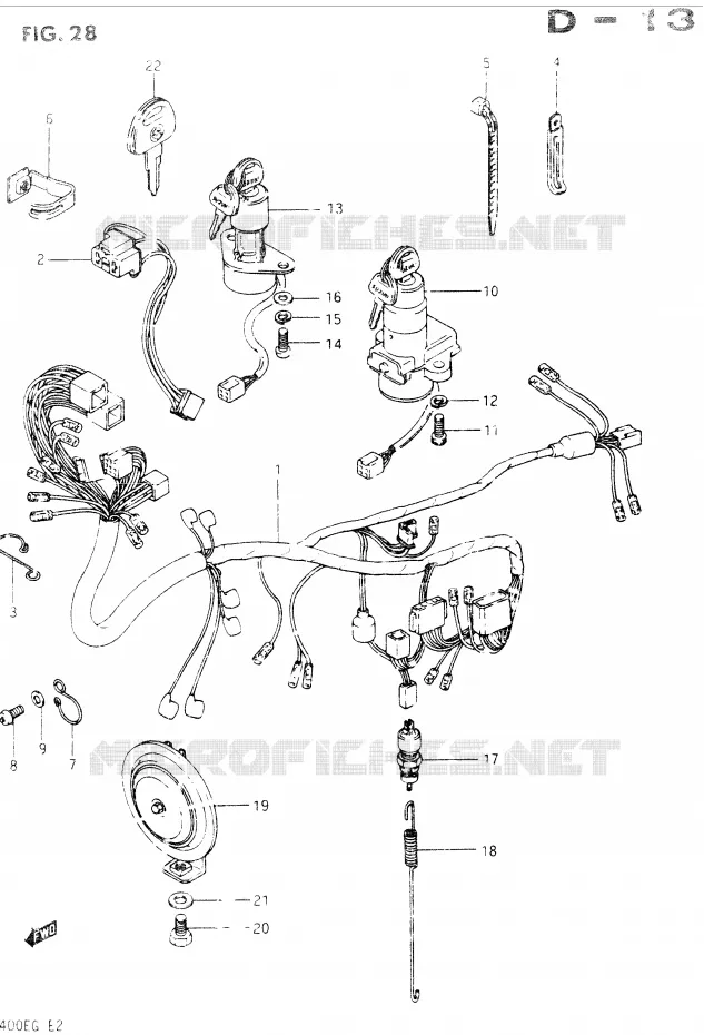 BEDRADING Suzuki MOTO 400 GSX 1984  GSX400EE(E2)
