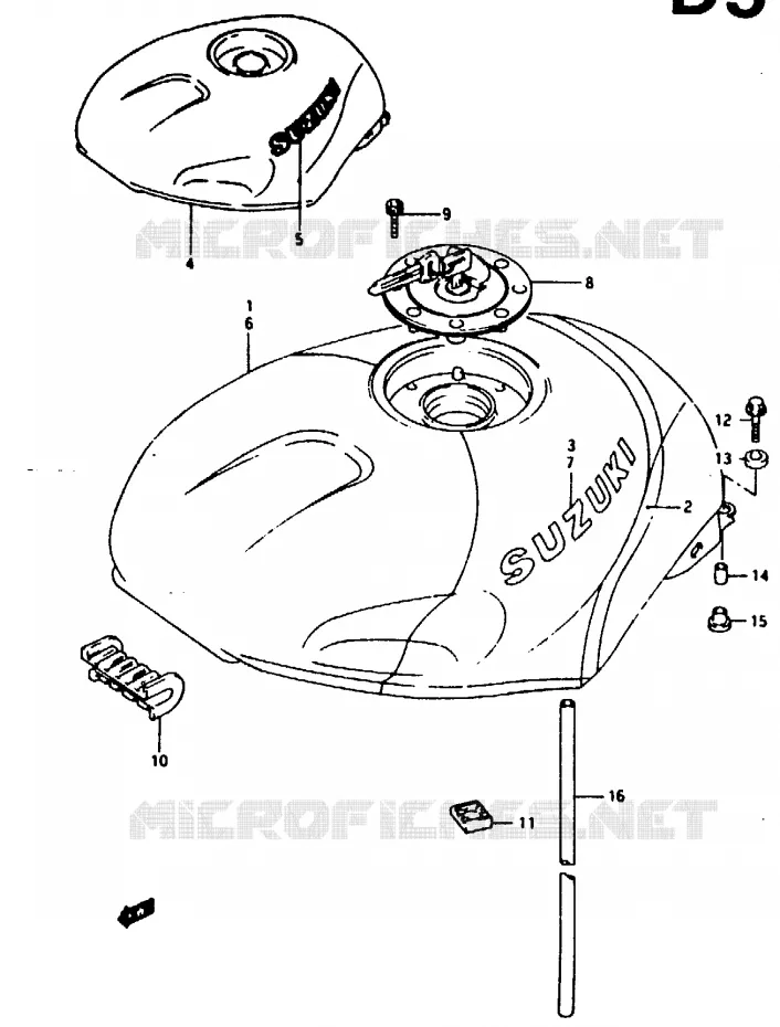 BENZINETANK Suzuki MOTO 125 RG 1994  RG125FR(N/P/R)