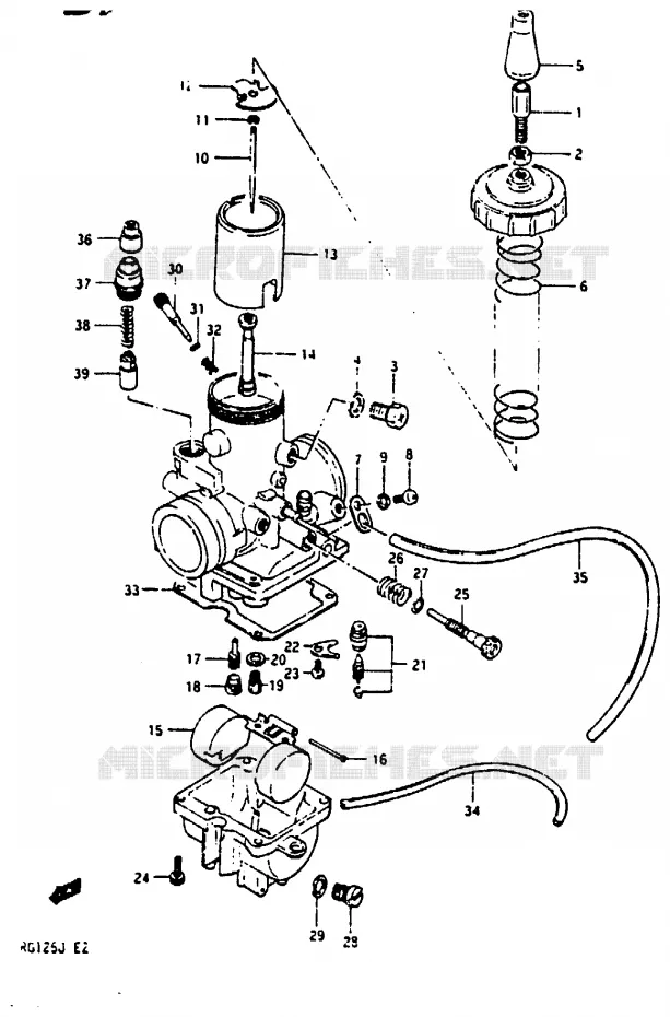 CARBURATOR Suzuki MOTO 125 RG 1986  RG125CG(G/H/J)