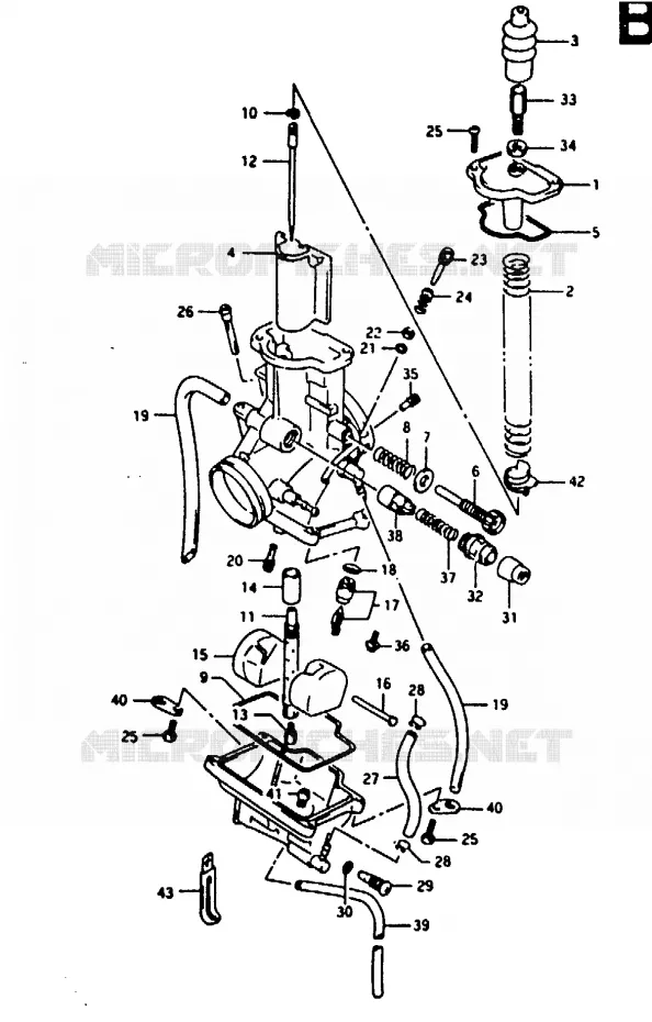 CARBURATOR Suzuki MOTO 125 RG 1994  RG125FR(N/P/R)