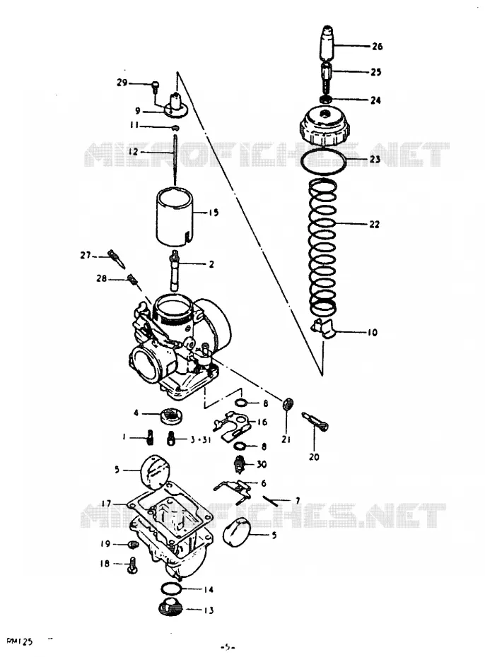 CARBURATOR Suzuki MOTO 125 RM 1979  RM125N