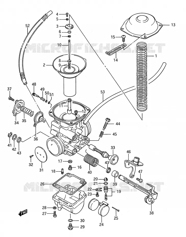CARBURATOR Suzuki MOTO 650 BOULEVARD 1988  LS650PJ(E28)