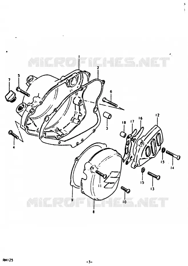CASING Suzuki MOTO 125 RM 1979  RM125N