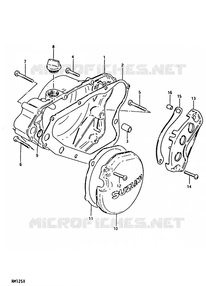 CASING Suzuki MOTO 125 RM 1981  RM125X