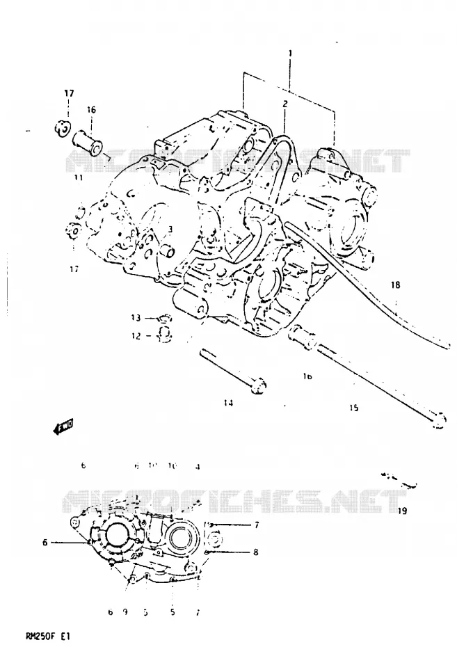 CASING Suzuki MOTO 250 RM 1984  RM250E(E/F)