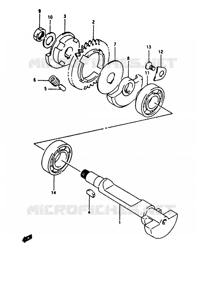 CRANK BALANCER Suzuki MOTO 125 RG 1993  RG125FUP(N/P/R)