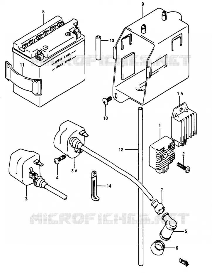 ELEKTRISCH Suzuki MOTO 50 RG 1985  RG50F1(D/E/F/1/G/J/K)