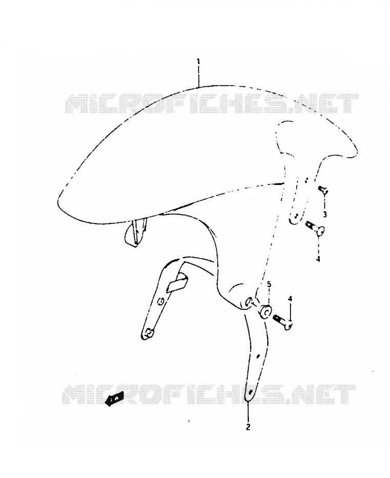FRONT FENDER Suzuki MOTO 125 RG 1993  RG125FUP(N/P/R)