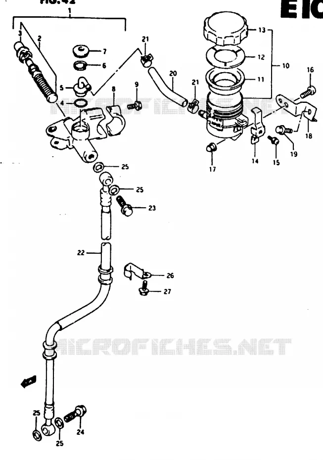 FRONT HOOFDREMCILINDER Suzuki MOTO 125 RG 1993  RG125FUP(N/P/R)