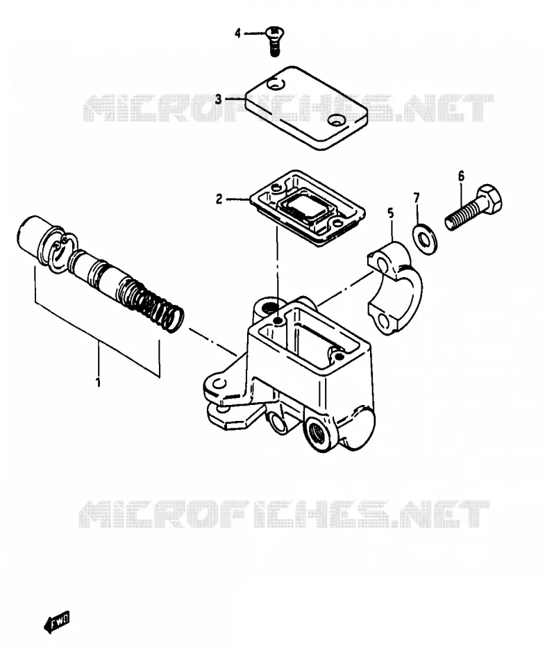 FRONT HOOFDREMCILINDER Suzuki MOTO 50 RG 1985  RG50F1(D/E/F/1/G/J/K)