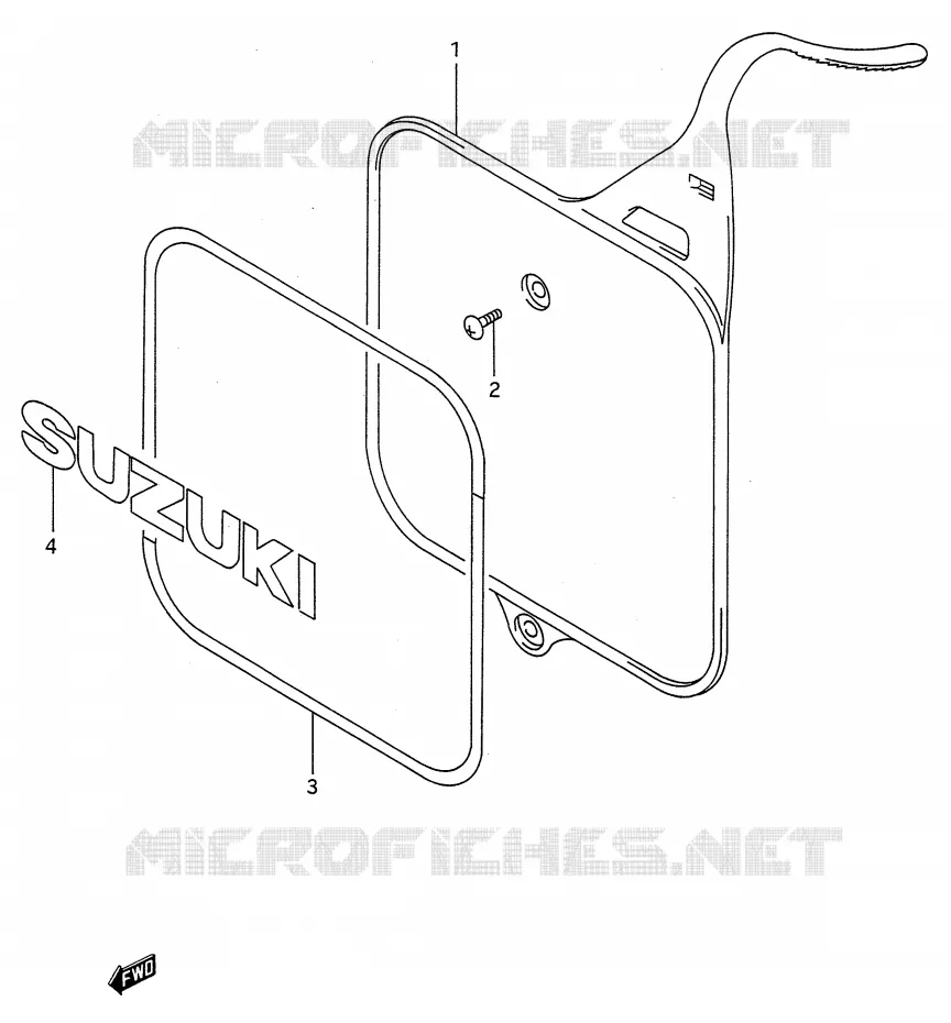 FRONT NUMMERPLAAT Suzuki MOTO 125 RM 1991  RM125M(E28)