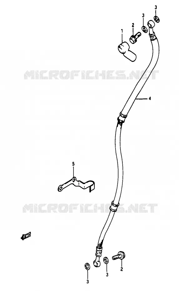 FRONT REMSLANG (MODELE K) Suzuki MOTO 50 RG 1983  RG50WD(D/E/F/1/G/J/K)