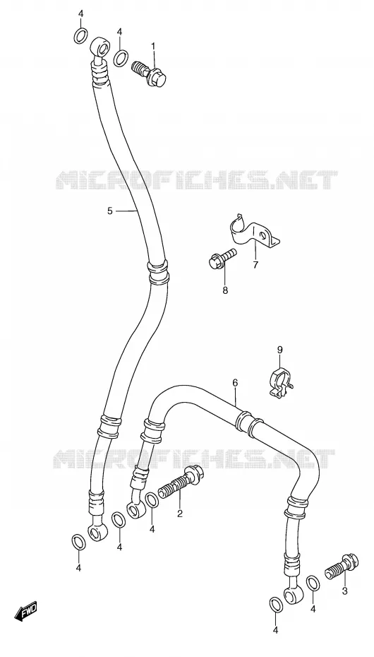 FRONT REMSLANG Suzuki MOTO 250 RG 1997  RGV250V(E1)