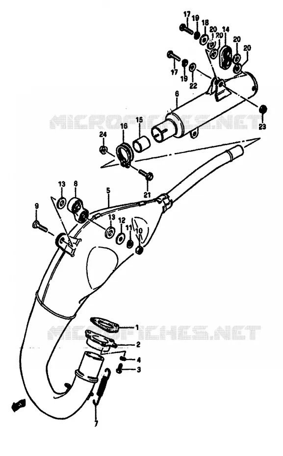 GELUIDDEMPER Suzuki MOTO 125 RM 1985  RM125F(E/F)